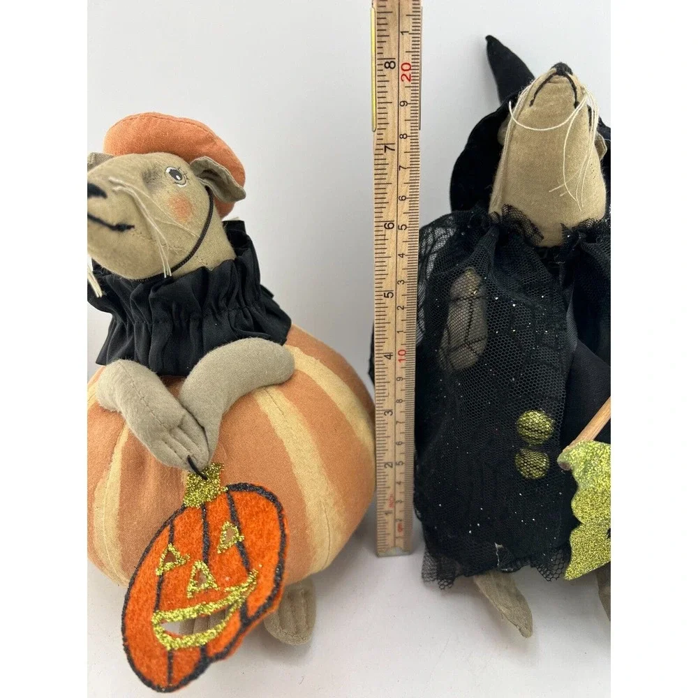Halloween Primitive‎ Vintage Stuffed Pumpkin Mousse Sand Filled Base